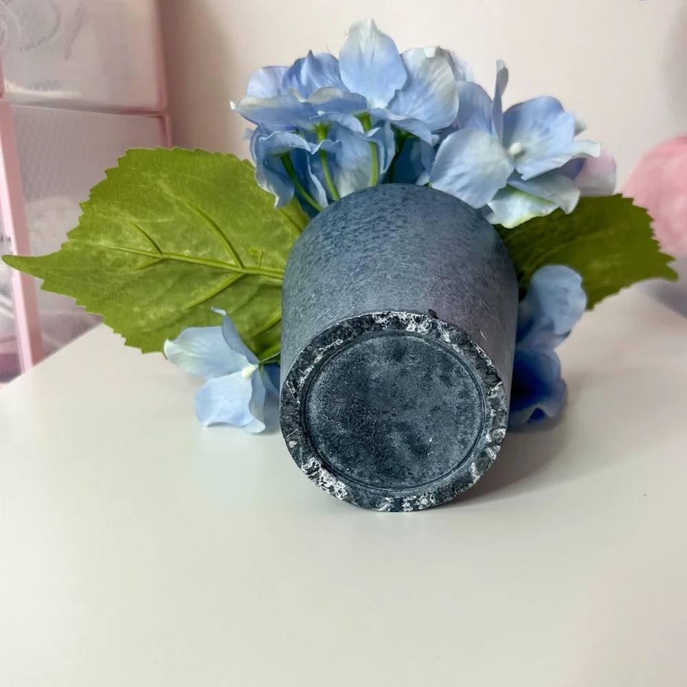 Blue Hydrangea Faux Floral Arrangement.